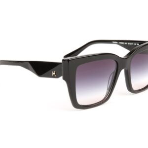 Ana Hickmann Quadrat Sonnenbrille HI9222 54A01 in Schwarz – 45° Seitenansicht