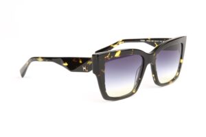 Ana Hickmann Quadrat Sonnenbrille HI9222 54G21 in Schwarz – 45° Seitenansicht