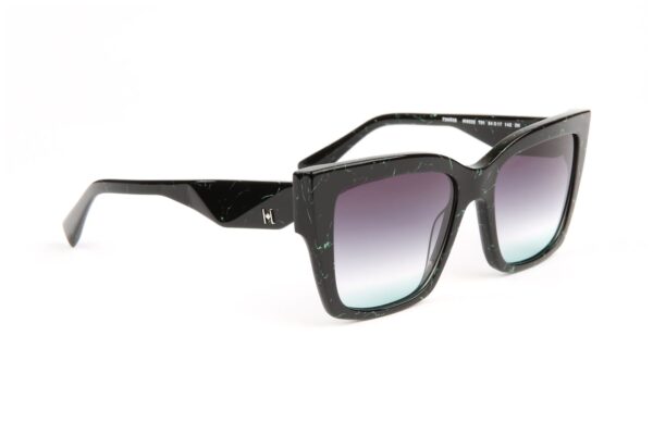 Ana Hickmann Quadrat Sonnenbrille HI9222 54T01 in Schwarz – 45° Seitenansicht