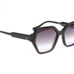 Ana Hickmann Sonnenbrille HI9223 53A01 in Schwarz – 45° Seitenansicht