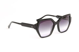 Ana Hickmann Sonnenbrille HI9223 53A01 in Schwarz – 45° Seitenansicht