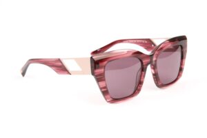 Ana Hickmann Sonnenbrille HI9226 52E01 in Rot – 45° Seitenansicht