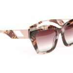 Ana Hickmann Sonnenbrille HI9226 52G21 in Braun – 45° Seitenansicht