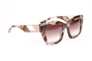 Ana Hickmann Sonnenbrille HI9226 52G21 in Braun – 45° Seitenansicht