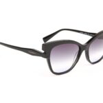 Ana Hickmann Sonnenbrille HI9227 55A01 in Schwarz – 45° Seitenansicht