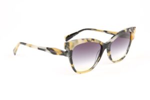 Ana Hickmann Sonnenbrille HI9227 55G21 in Schwarz – 45° Seitenansicht