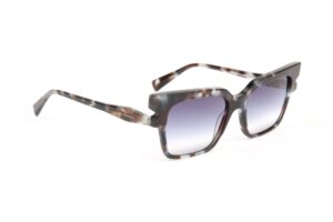 Ana Hickmann Sonnenbrille HI9228 53G21 in Blau – 45° Seitenansicht