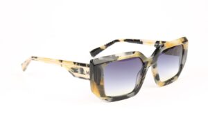 Ana Hickmann Sonnenbrille HI9229 54G21 in Schwarz – 45° Seitenansicht