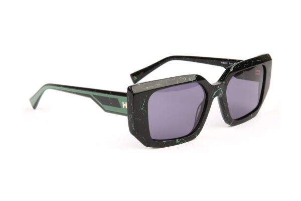 Ana Hickmann Sonnenbrille HI9229 54G22 in Schwarz – 45° Seitenansicht