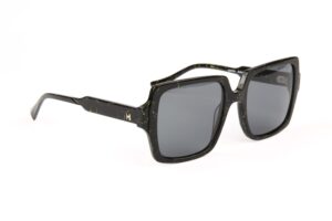 Ana Hickmann Sonnenbrille HI9233 53G22 in Schwarz – 45° Seitenansicht