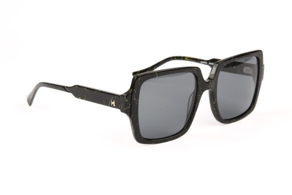Ana Hickmann Sonnenbrille HI9233 53G22 in Schwarz – 45° Seitenansicht
