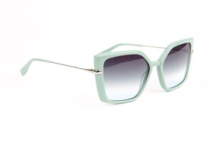 Ana Hickmann Sonnenbrille HI9234 56D02 in Grün – 45° Seitenansicht