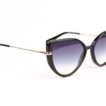 Ana Hickmann Sonnenbrille HI9235 56A01 in Schwarz – 45° Seitenansicht