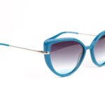 Ana Hickmann Sonnenbrille HI9235 56D02 in Blau – 45° Seitenansicht