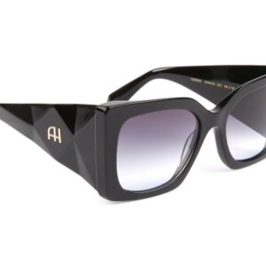 Ana Hickmann Sonnenbrille AH9433 56A01 in Schwarz – 45° Seitenansicht