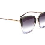 Ana Hickmann Quadrat Sonnenbrille AH3291 53C01 in Grau – 45° Seitenansicht