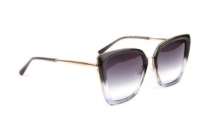 Ana Hickmann Quadrat Sonnenbrille AH3291 53C01 in Grau – 45° Seitenansicht