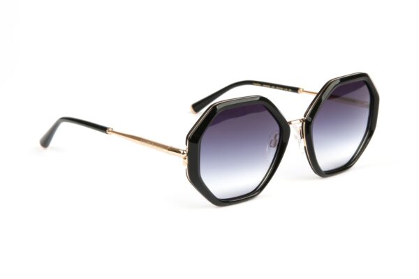 Ana Hickmann Sonnenbrille AH3292 53A01 – 45° Seitenansicht Ana Hickmann Rechteck Sonnenbrille AH3292 53A01 in Schwarz – 45° Seitenansicht