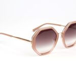 Ana Hickmann Rechteck Sonnenbrille AH3292 53C02 in Pink – 45° Seitenansicht