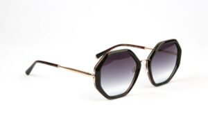 Ana Hickmann Rechteck Sonnenbrille AH3292 53E01 in Grün – 45° Seitenansicht