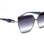 Ana Hickmann Rechteck Sonnenbrille AH3293 6306A in Gold – 45° Seitenansicht