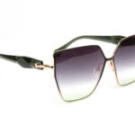 Ana Hickmann Rechteck Sonnenbrille AH3293 6312A in Gold – 45° Seitenansicht