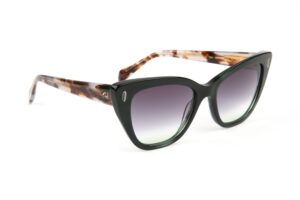 Ana Hickmann Katzenaugen Sonnenbrille AH9437 53E01 in Grün – 45° Seitenansicht