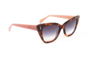 Ana Hickmann Katzenaugen Sonnenbrille AH9437 53G21 in Grün – 45° Seitenansicht