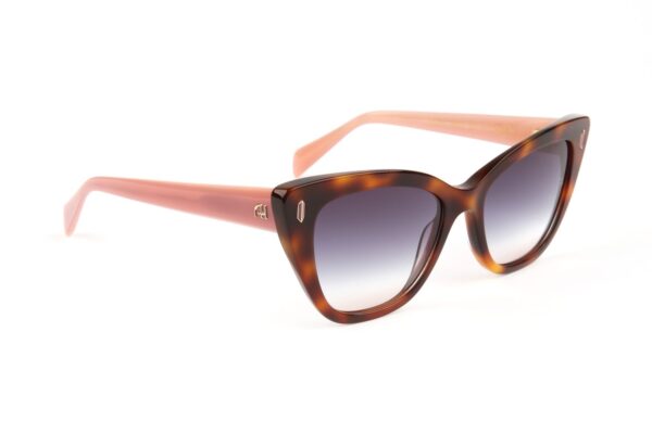 Ana Hickmann Katzenaugen Sonnenbrille AH9437 53G21 in Grün – 45° Seitenansicht