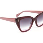 Ana Hickmann Katzenaugen Sonnenbrille AH9437 53T01 in Rot – 45° Seitenansicht
