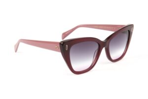 Ana Hickmann Katzenaugen Sonnenbrille AH9437 53T01 in Rot – 45° Seitenansicht
