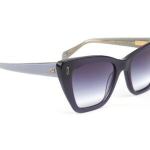 Ana Hickmann Quadrat Sonnenbrille AH9438 53T01 in Blau – 45° Seitenansicht