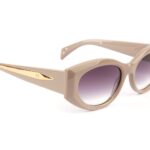 Ana Hickmann Katzenaugen Sonnenbrille AH9445 53D01 in Grün – 45° Seitenansicht