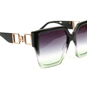 Ana Hickmann Quadrat Sonnenbrille AH9450 56C02 in Grau – 45° Seitenansicht