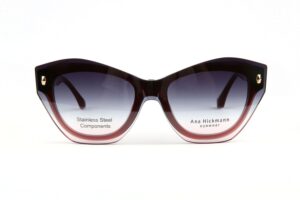 Ana Hickmann Rund Sonnenbrille AH6581G 52H02 & AH6581G 52H02G in Blau – 45° Seitenansicht