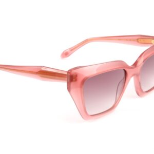 Ana Hickmann Quadrat Sonnenbrille AH9455 53T01 in Pink – 45° Seitenansicht