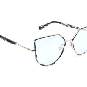 Ana Hickmann Katzenaugen Sonnenbrille HI3207 54G21A in Schwarz – 45° Seitenansicht