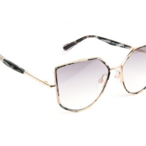 Ana Hickmann Rechteck Sonnenbrille HI3207 54G22A in Schwarz – 45° Seitenansicht