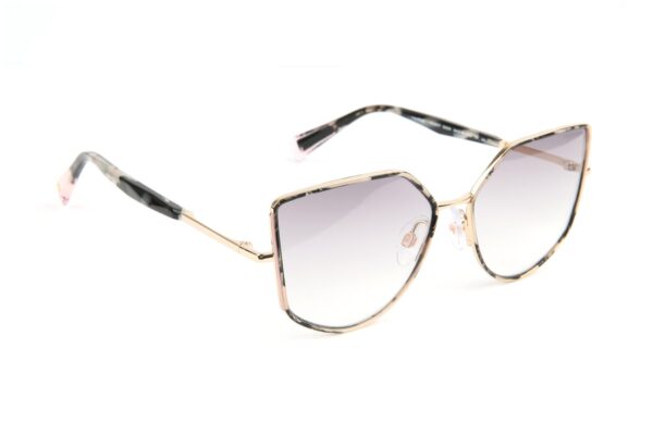 Ana Hickmann Rechteck Sonnenbrille HI3207 54G22A in Schwarz – 45° Seitenansicht