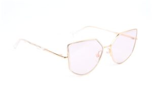 Ana Hickmann Katzenaugen Sonnenbrille HI3207 54T01A in Gold – 45° Seitenansicht