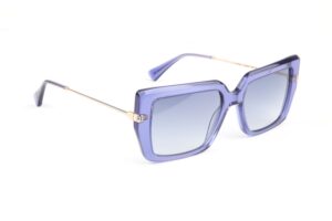 Ana Hickmann Quadrat Sonnenbrille HI9245 54T02 in Blau – 45° Seitenansicht