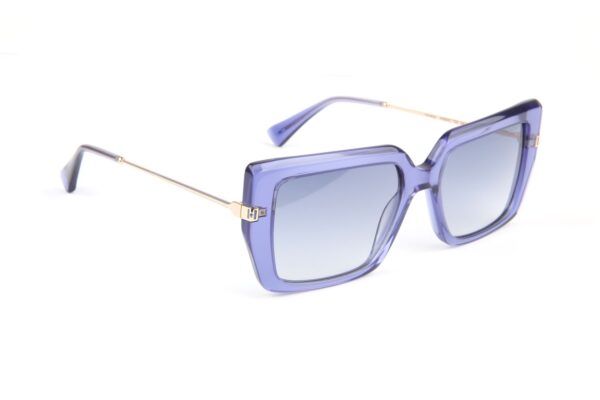Ana Hickmann Quadrat Sonnenbrille HI9245 54T02 in Blau – 45° Seitenansicht