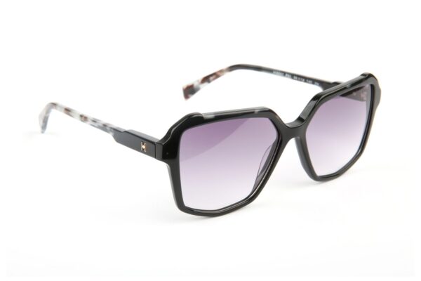 Ana Hickmann Sonnenbrille HI9257 55P01 in Schwarz – 45° Seitenansicht