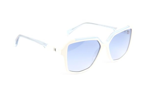 Ana Hickmann Sonnenbrille HI9257 55P04 in Weiß – 45° Seitenansicht