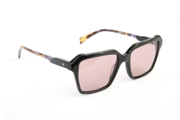 Ana Hickmann Sonnenbrille HI9259 53P01 in Schwarz – 45° Seitenansicht