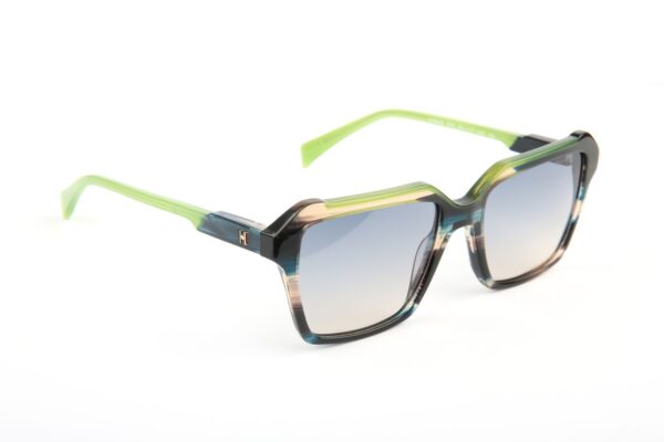 Ana Hickmann Sonnenbrille HI9259 53P02 in Blau – 45° Seitenansicht