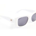Ana Hickmann Quadrat Sonnenbrille AH9482 53D01 in Weiß – 45° Seitenansicht