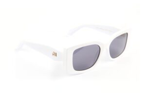 Ana Hickmann Quadrat Sonnenbrille AH9482 53D01 in Weiß – 45° Seitenansicht