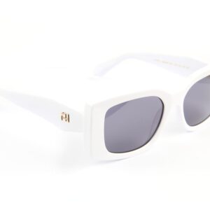 Ana Hickmann Quadrat Sonnenbrille AH9482 53D01 in Weiß – 45° Seitenansicht