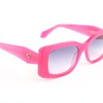 Ana Hickmann Quadrat Sonnenbrille AH9482 53T01 in Rot – 45° Seitenansicht